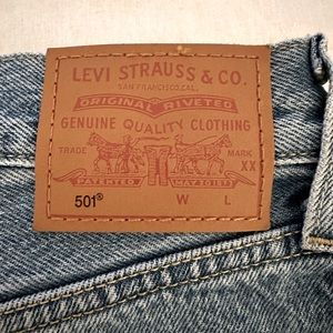 LEVI 501 original jeans purchased directly from Levi